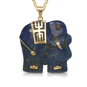 14K Elephant Pendant