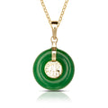 14K Gold Small Good Luck Donut Pendant