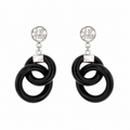 Sterling Silver Double Circle Earrings