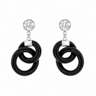 Sterling Silver Double Circle Earrings