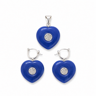 Sterling Silver Good Luck Heart Set