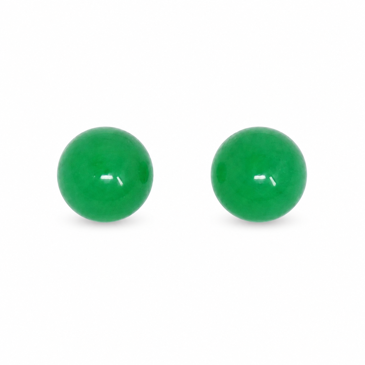 14K Jade Studs (8mm)