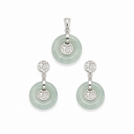Sterling Silver Good Luck Round Set