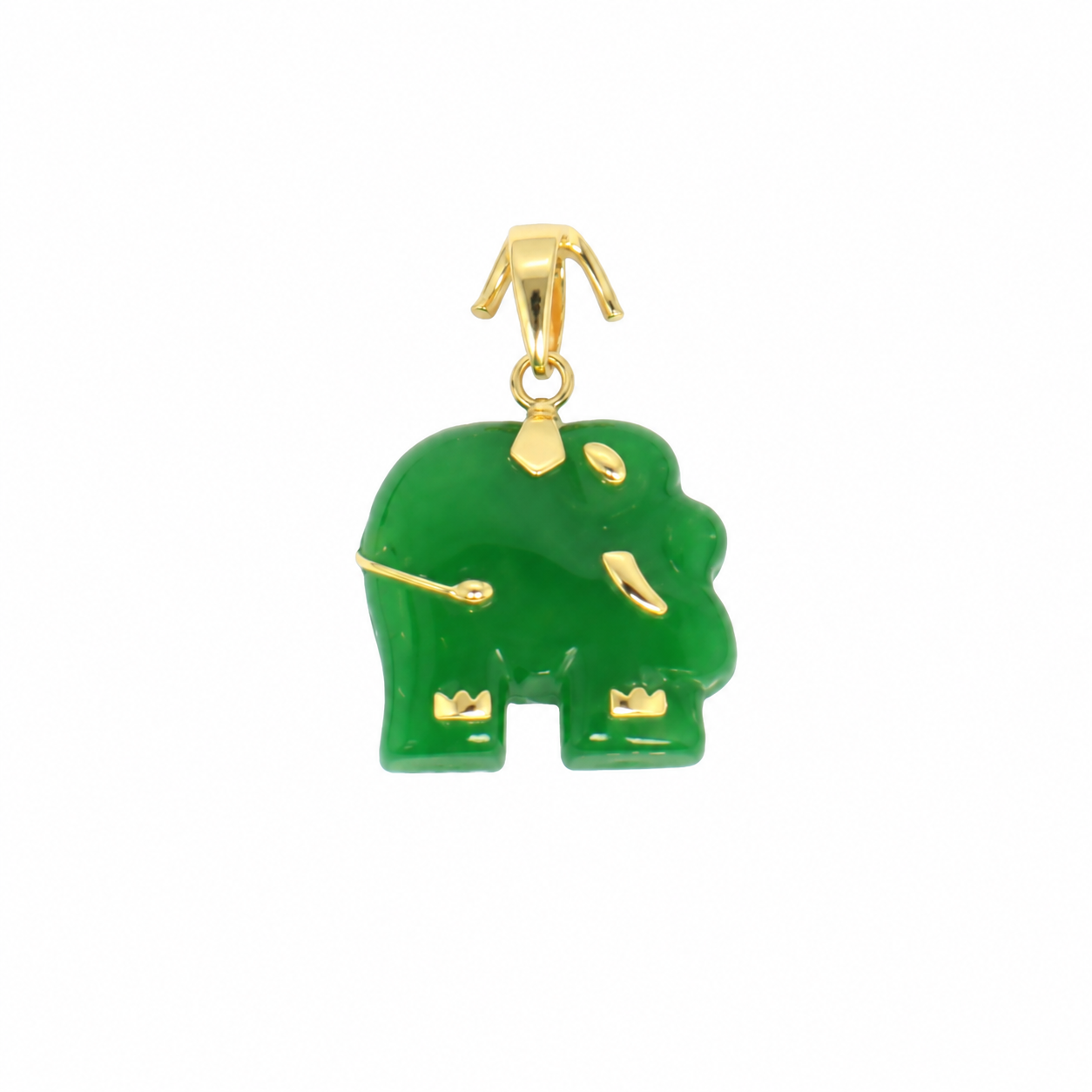 14K Small Elephant Pendant