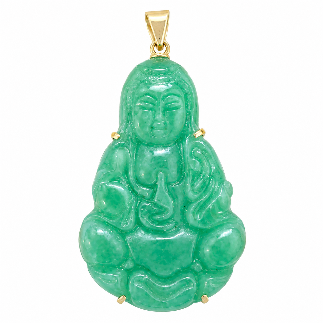 14K Guan Yin Pendant