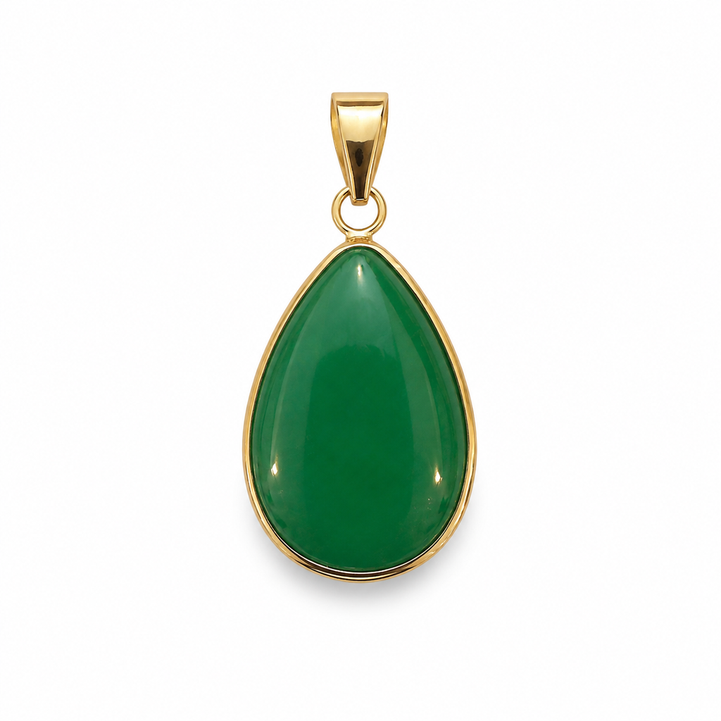 14k Pear Bordered Pendant