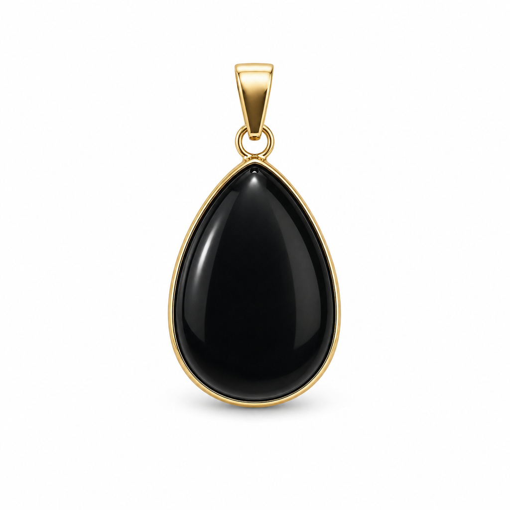 14k Pear Bordered Pendant
