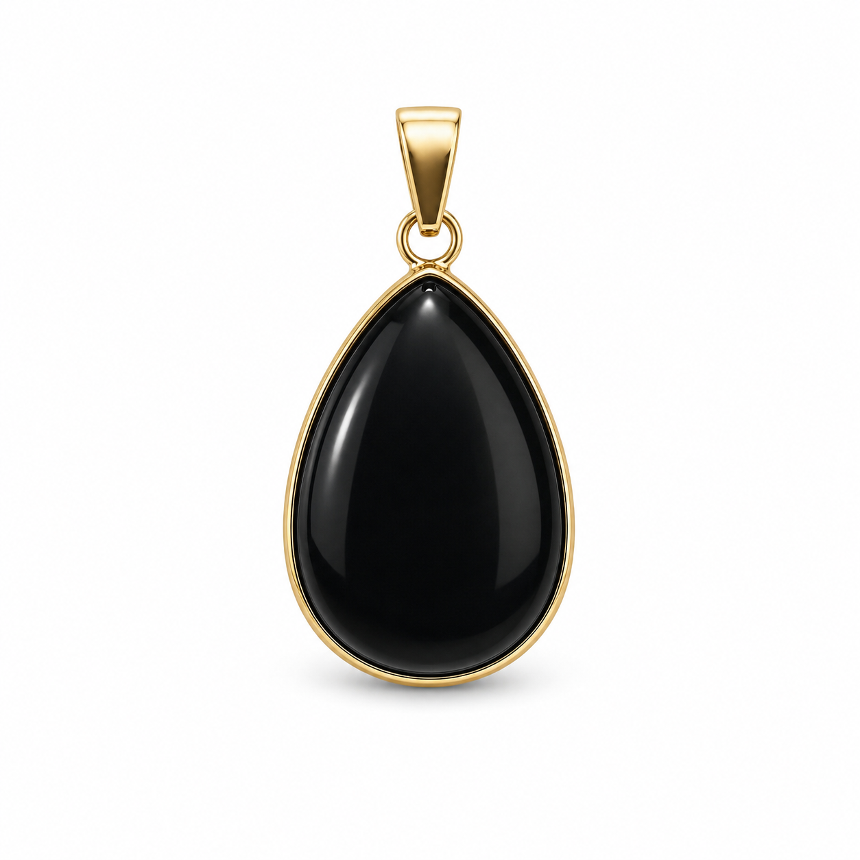 14k Pear Bordered Pendant