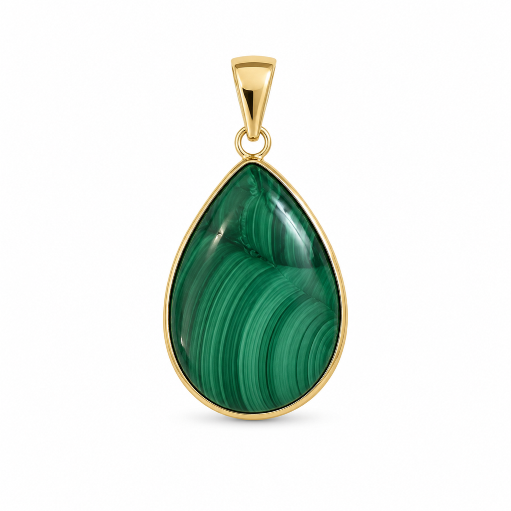 14k Pear Bordered Pendant