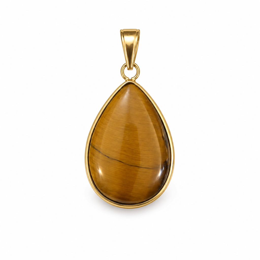 14k Pear Bordered Pendant