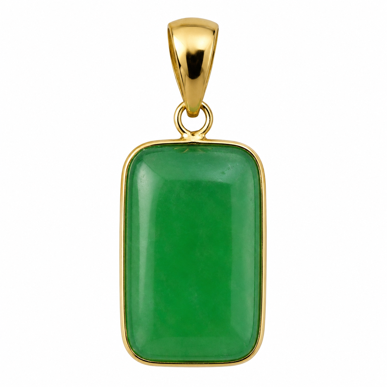 14K Rectangular Lapis Bordered Pendant