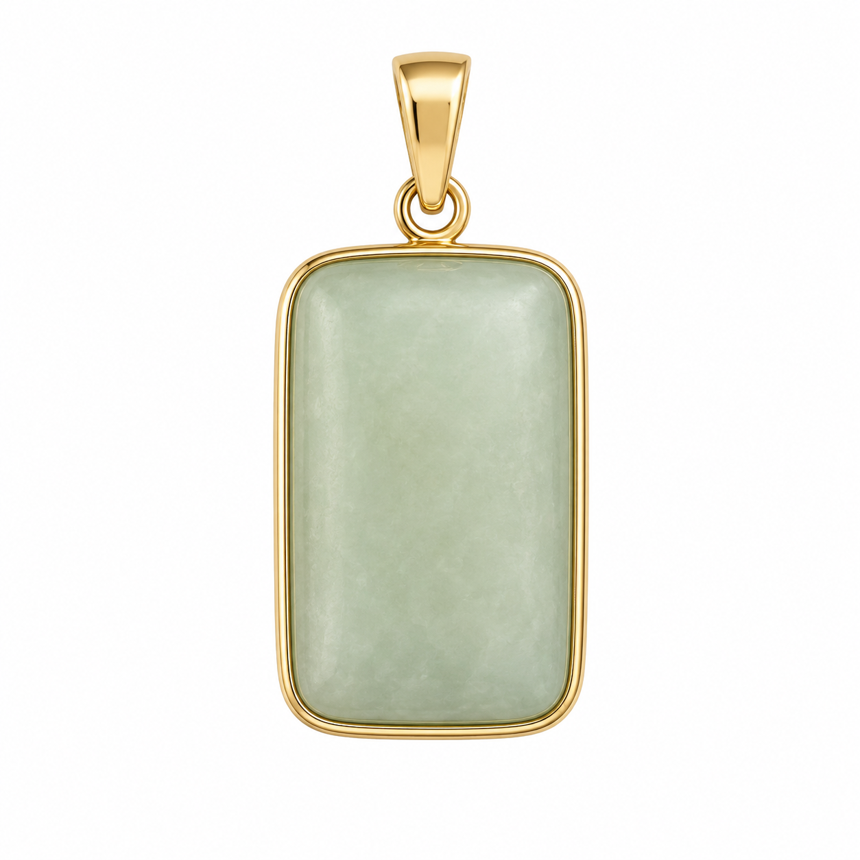14K Rectangular Lapis Bordered Pendant