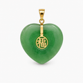 14K Good Luck Heart Pendant