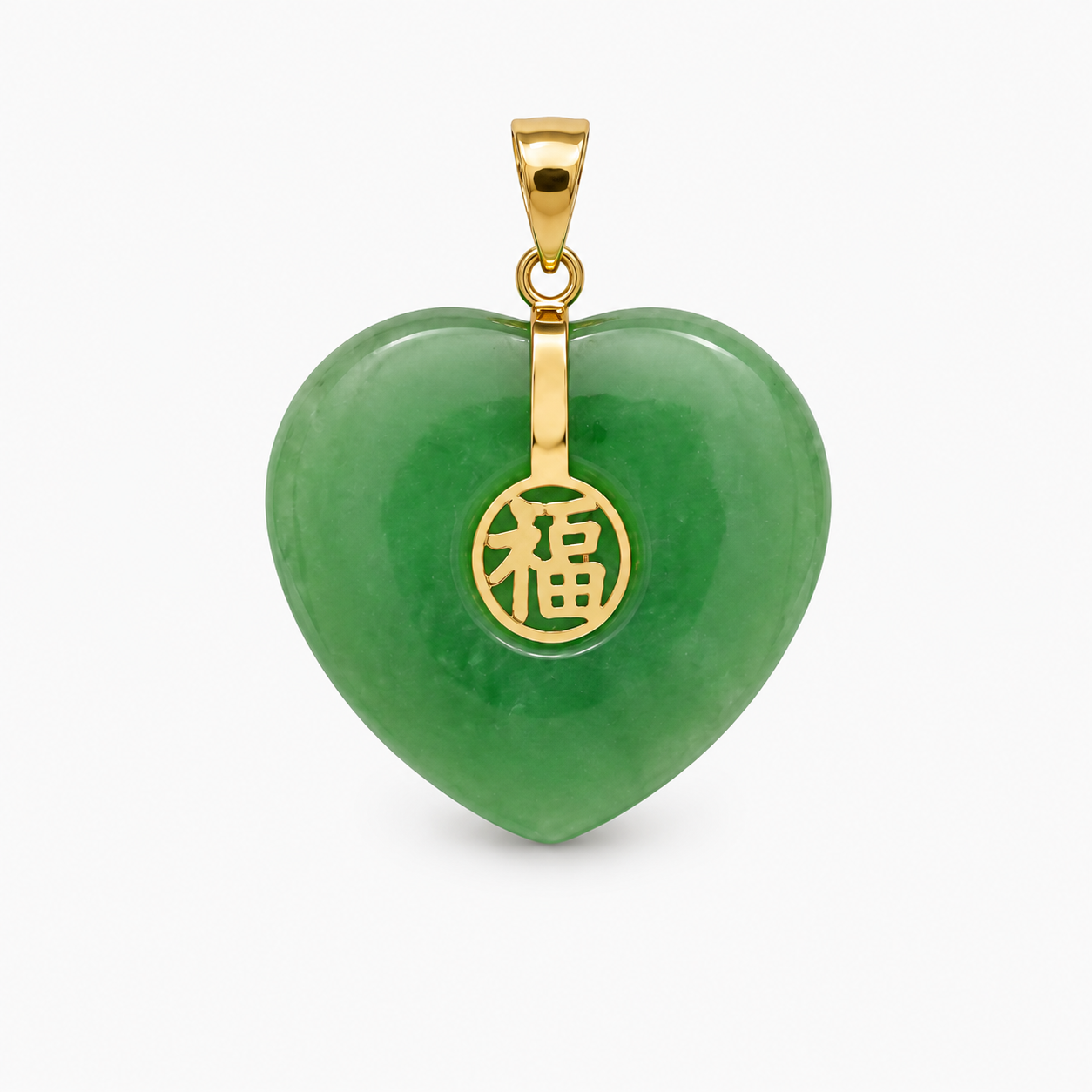 14K Good Luck Heart Pendant
