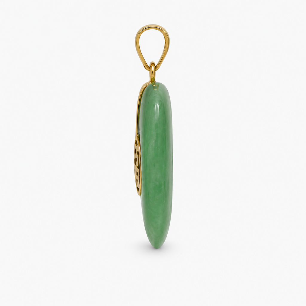 14K Good Luck Heart Pendant