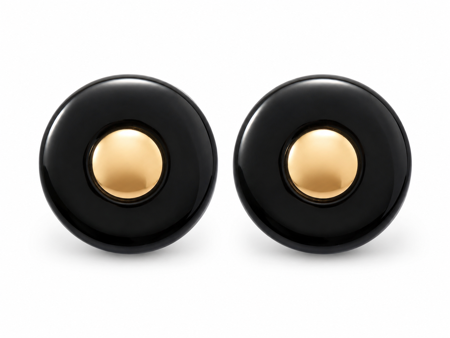 14K Gold Button Studs