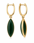 14K Gold Marquis U-Shaped Earrings