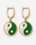 14K Gold Yin Yang Earrings