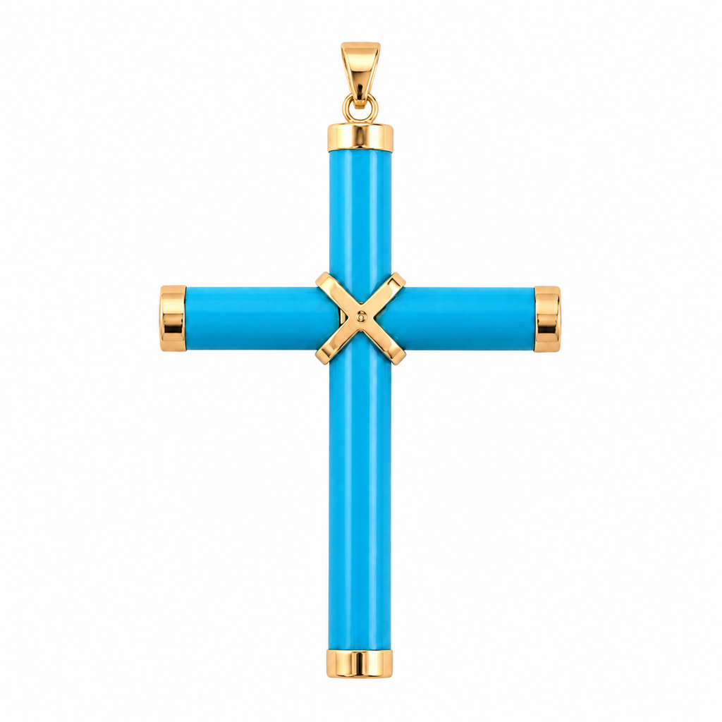 14K Medium Cross Pendant