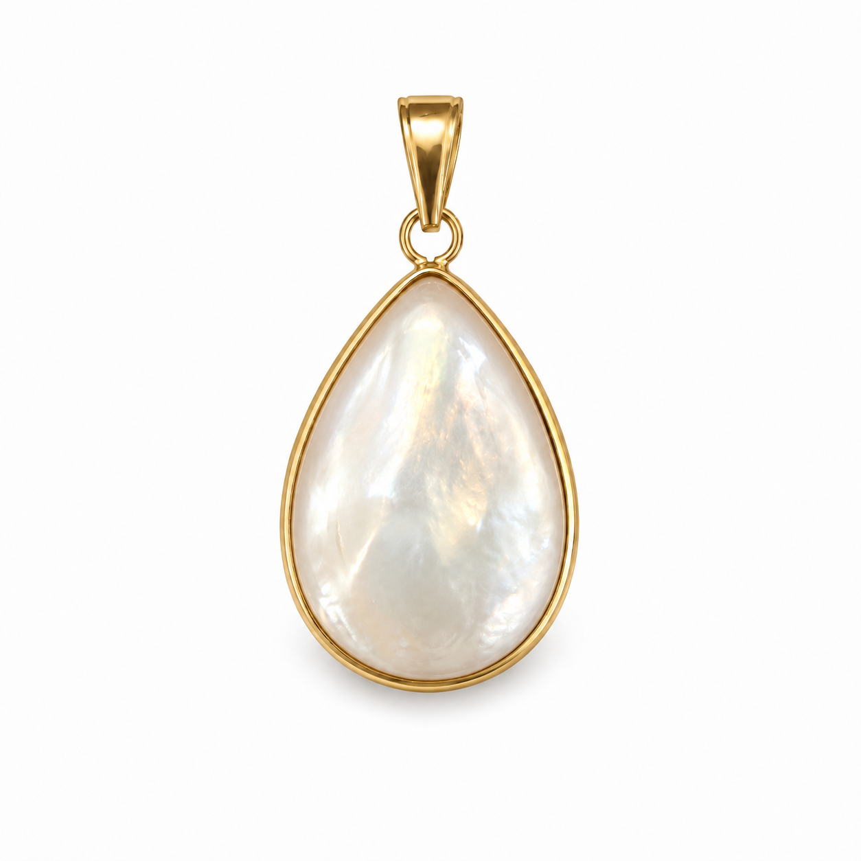 14k Pear Bordered Pendant