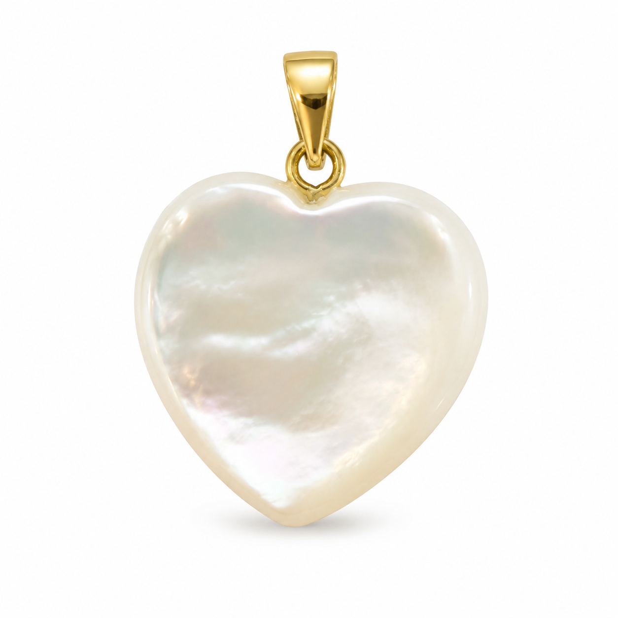 14K Jade heart pendant