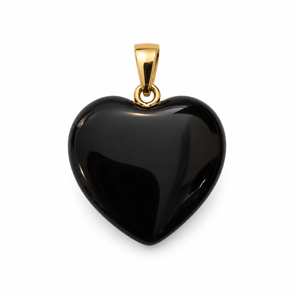 14K Jade heart pendant