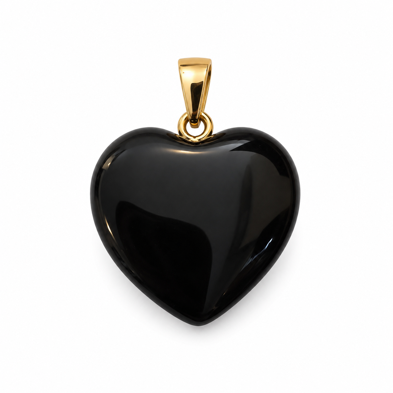 14K Jade heart pendant