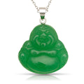 Sterling Silver Small Jade Buddha Pendant (No Prongs)