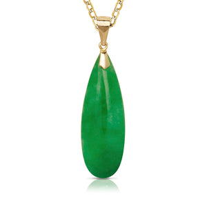 14K Flat Teardrop Pendant