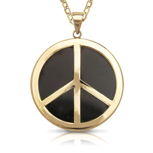 14K Peace Sign Pendant