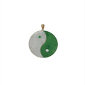 14K Gold Yin Yang Pendant With Gold Frame