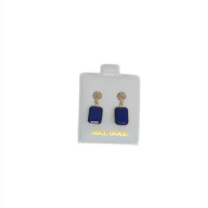 14K Rectangular Earrings