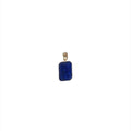 14K Rectangular Lapis Pendant