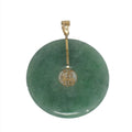 14K Gold Large Good Luck Donut Pendant