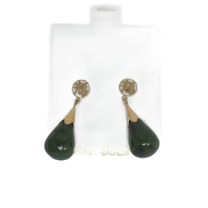 14K Thick Teardrop Earrings