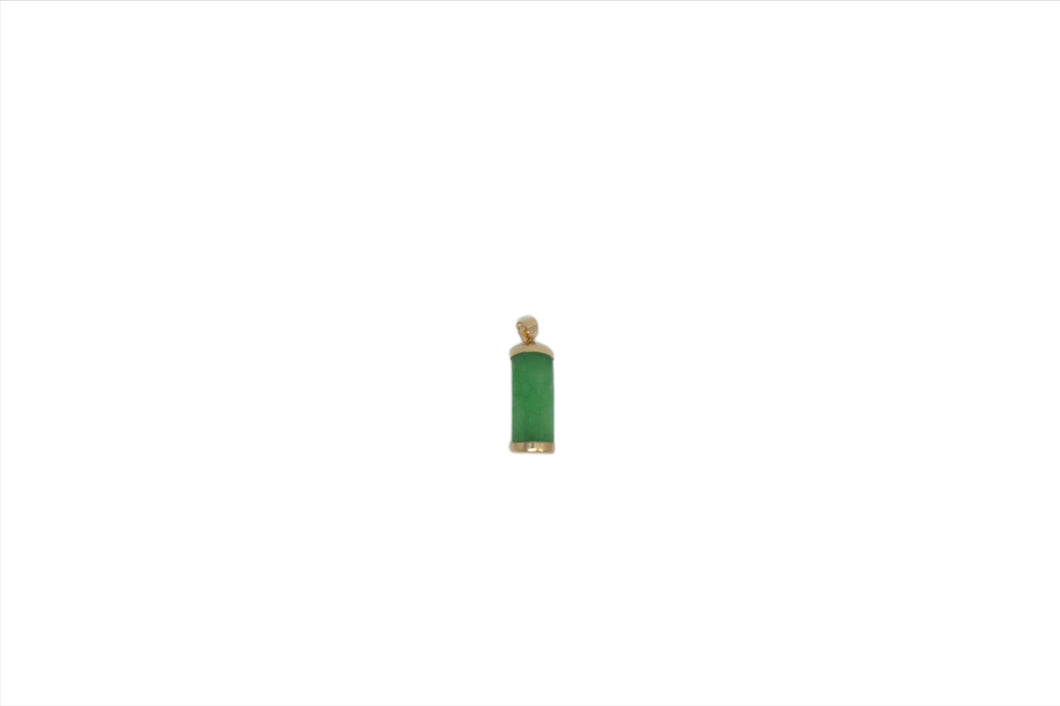 14K Jade Rectangular Pendant