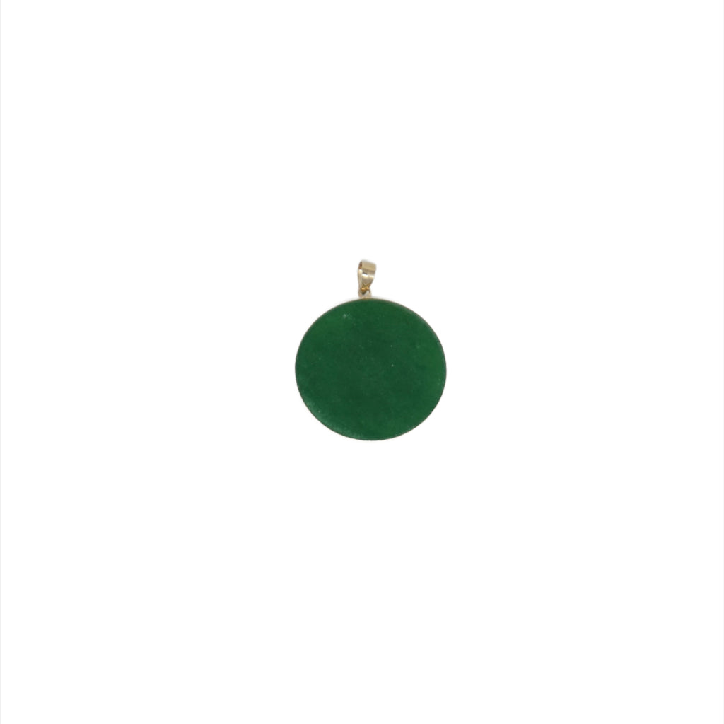 14K Circle Om Pendant