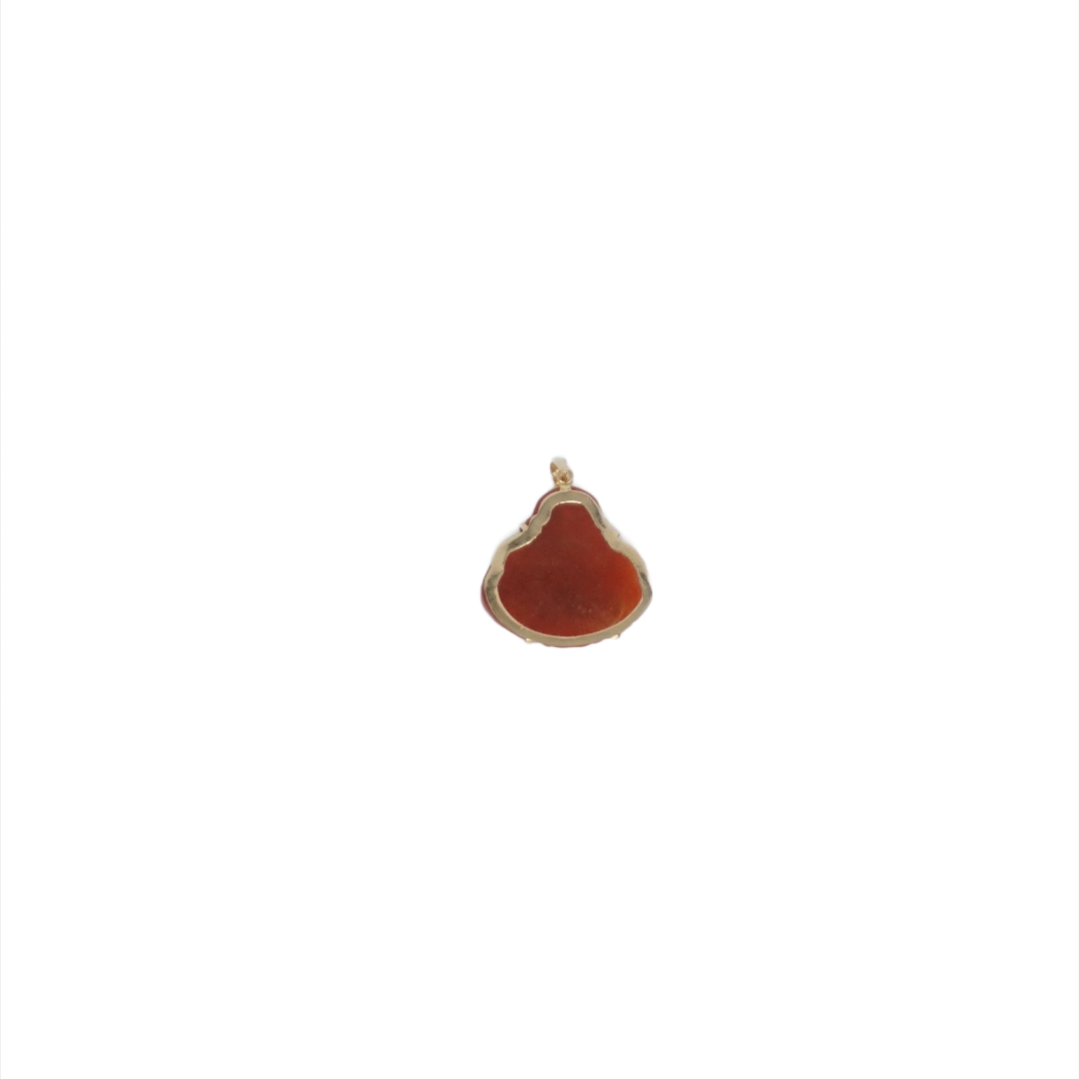 14K Gold Small Jade Buddha Pendant (Pronged)