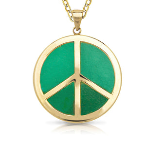 14K Peace Sign Pendant