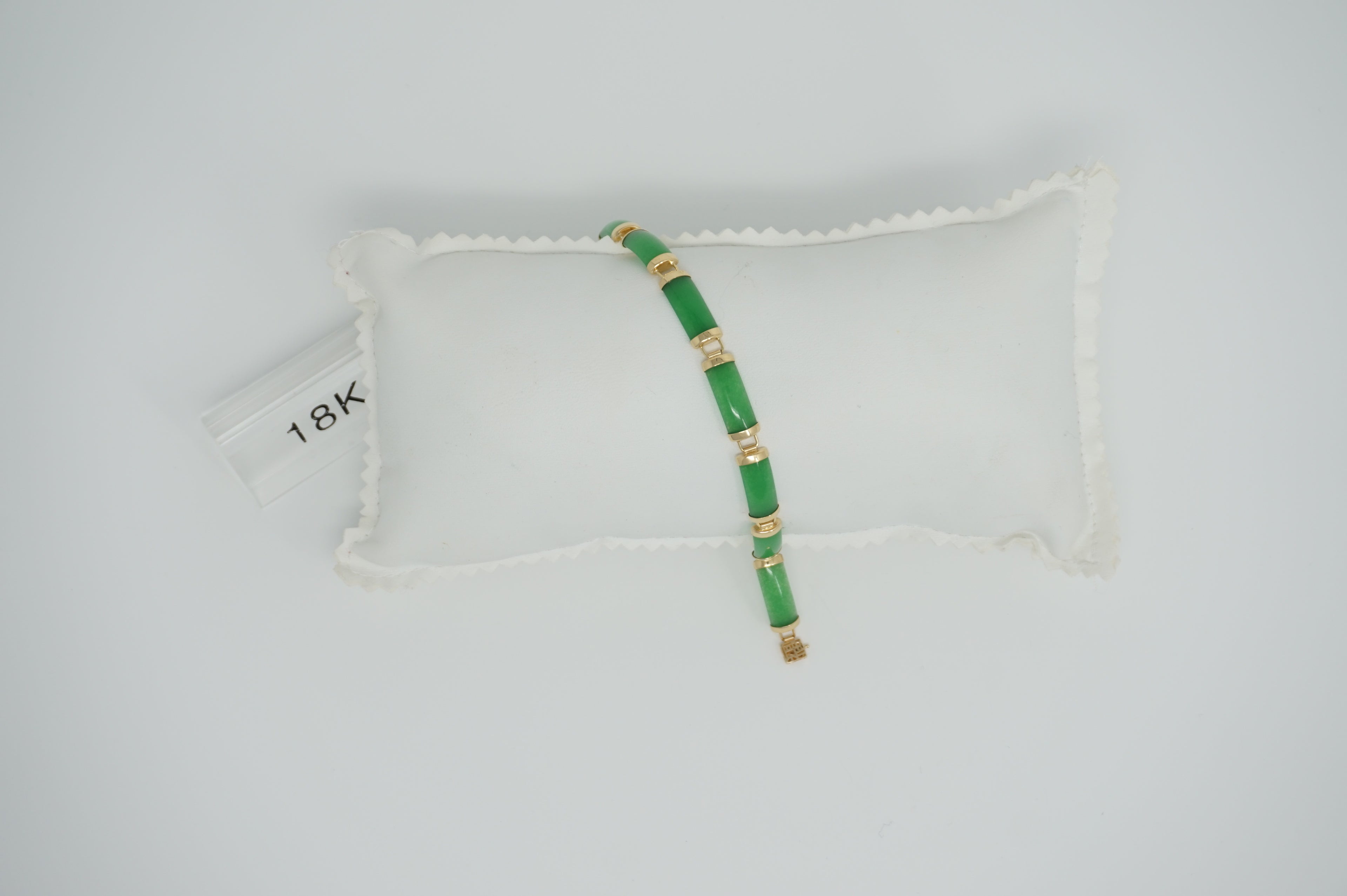 18K Gold Jade 8 Segment Bracelet