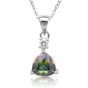 Sterling Silver Mystic Quartz Pendant