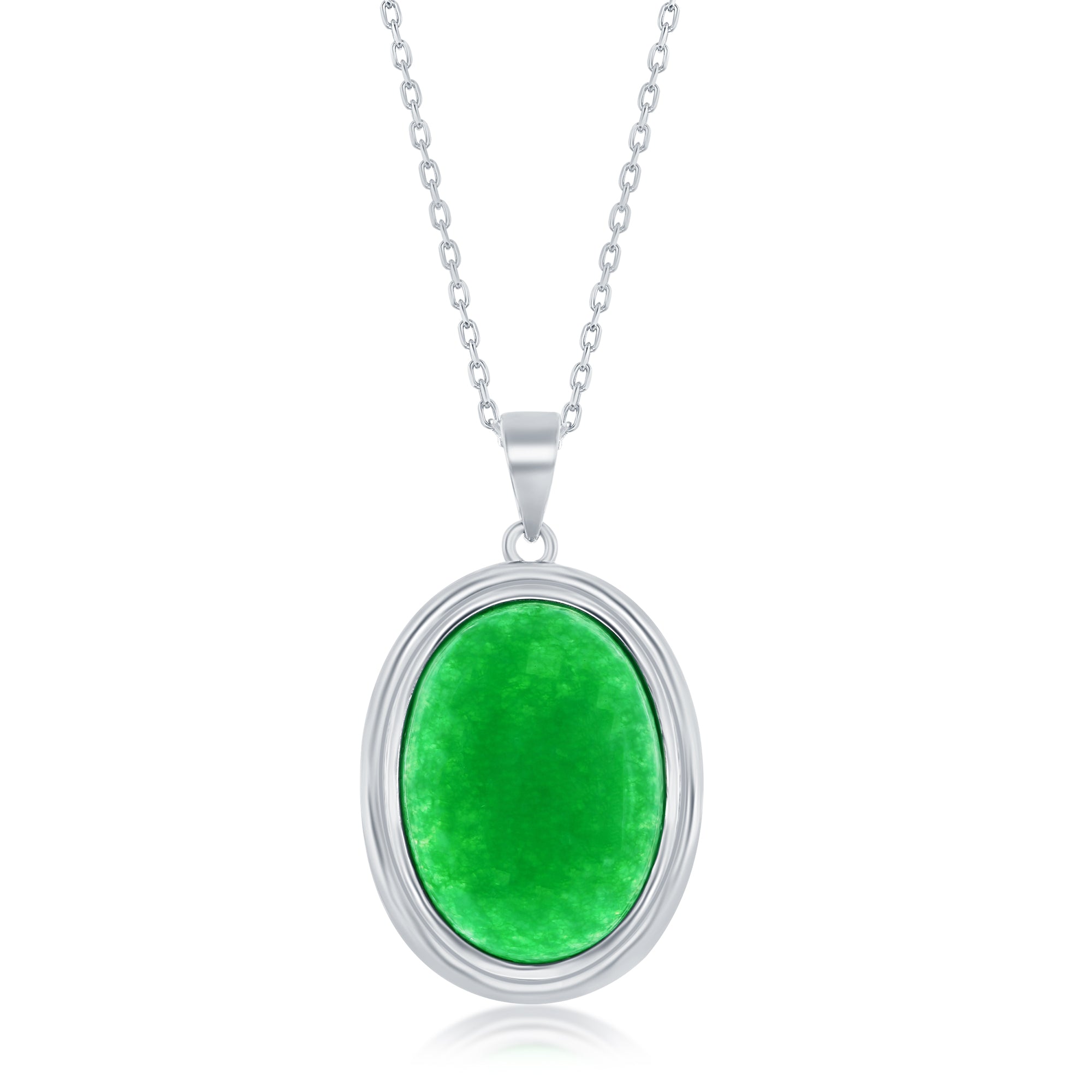 Sterling Silver Oval Shaped Pendant