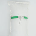Sterling Silver Jade Four-Section Bangle