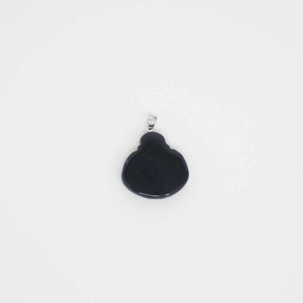 Sterling Silver Small Jade Buddha Pendant (No Prongs)