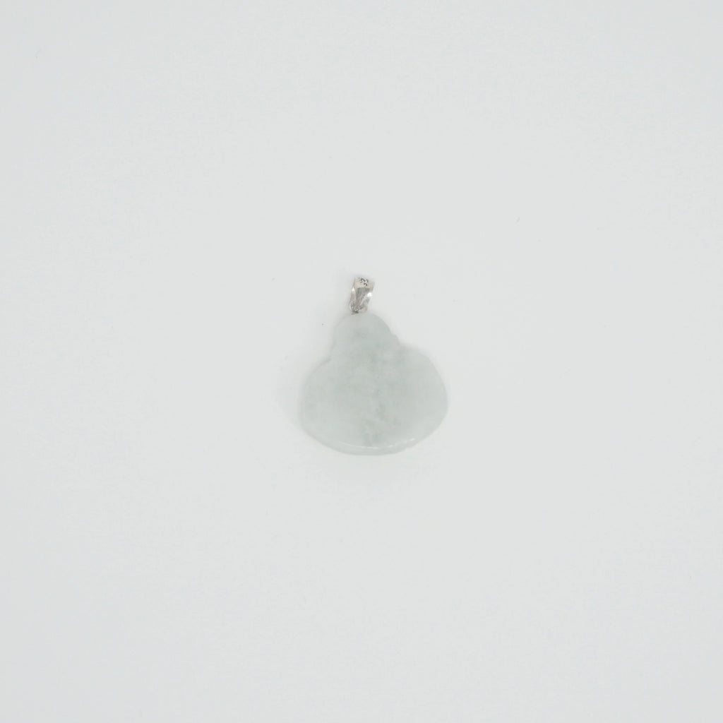 Sterling Silver Small Jade Buddha Pendant (No Prongs)