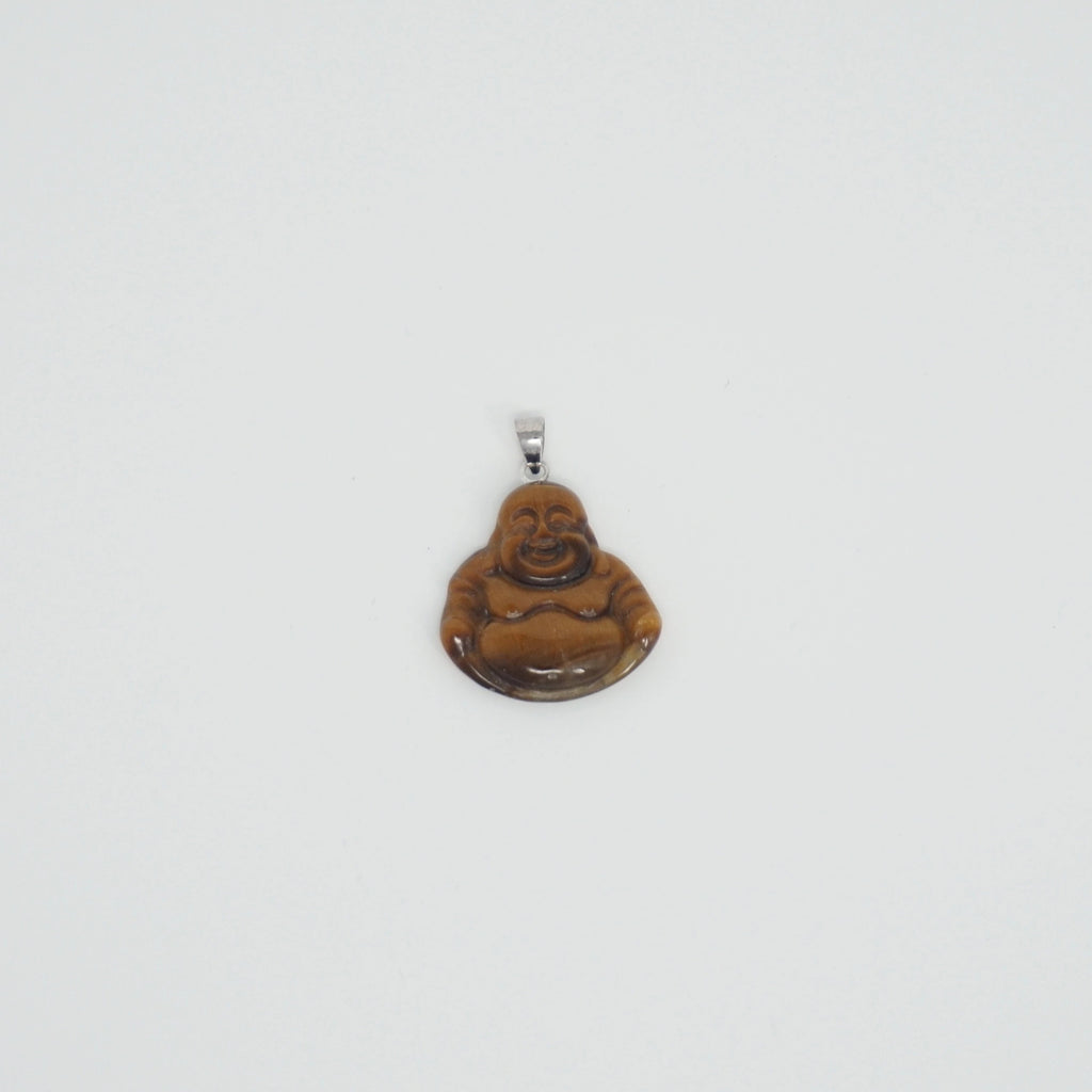 Sterling Silver Small Jade Buddha Pendant (No Prongs)