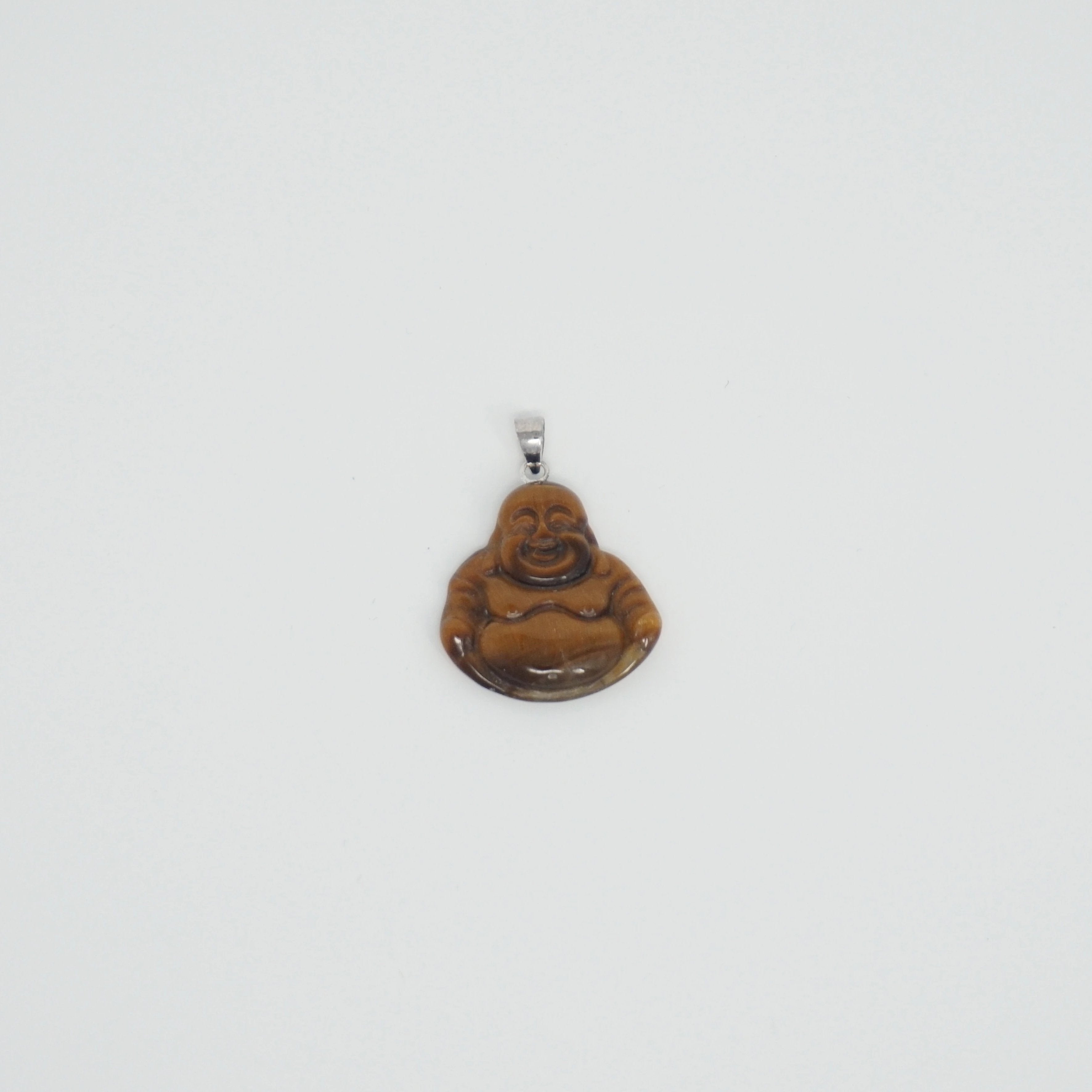 Sterling Silver Small Jade Buddha Pendant (No Prongs)