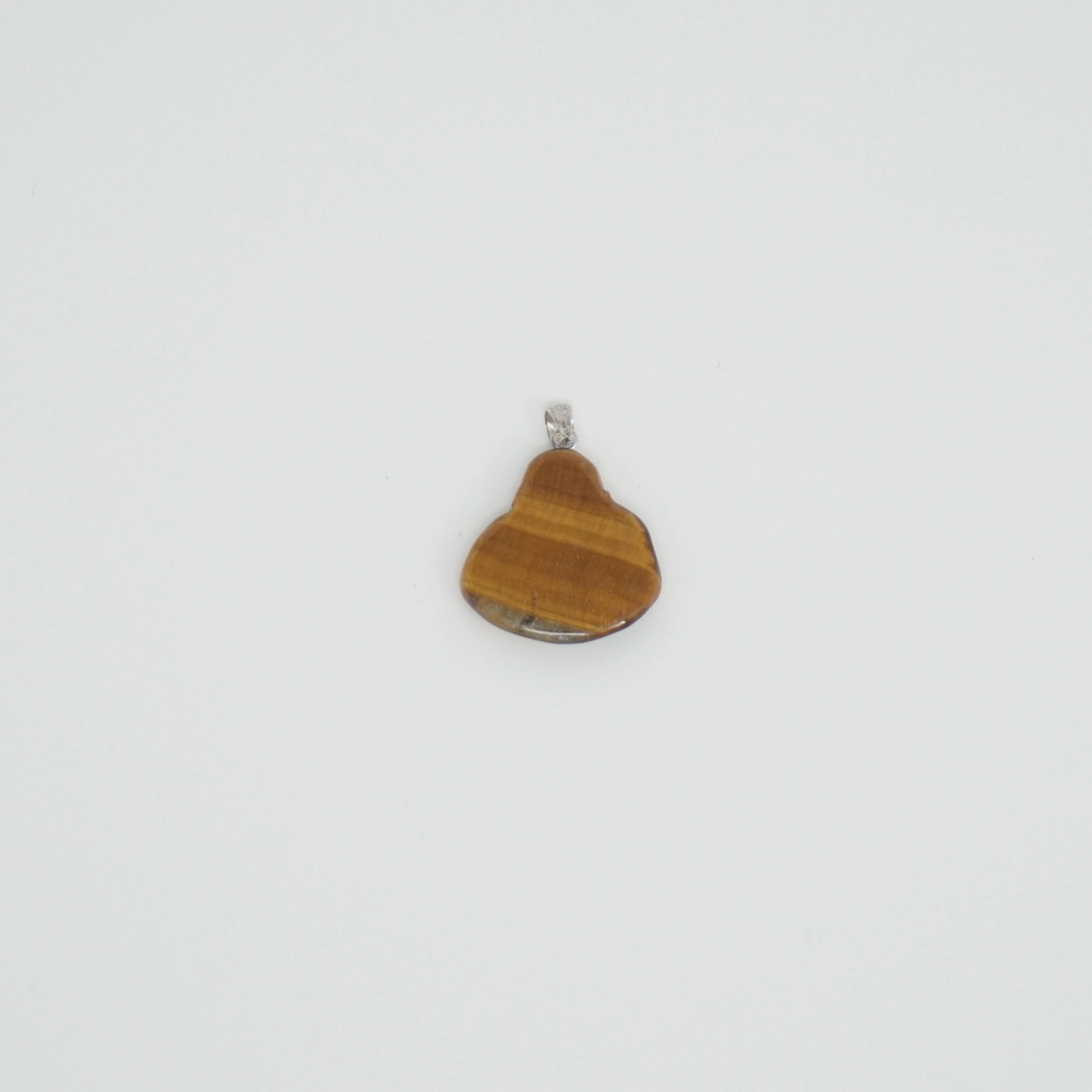 Sterling Silver Small Jade Buddha Pendant (No Prongs)