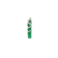 Sterling Silver Jade Dragon Stick Pendant