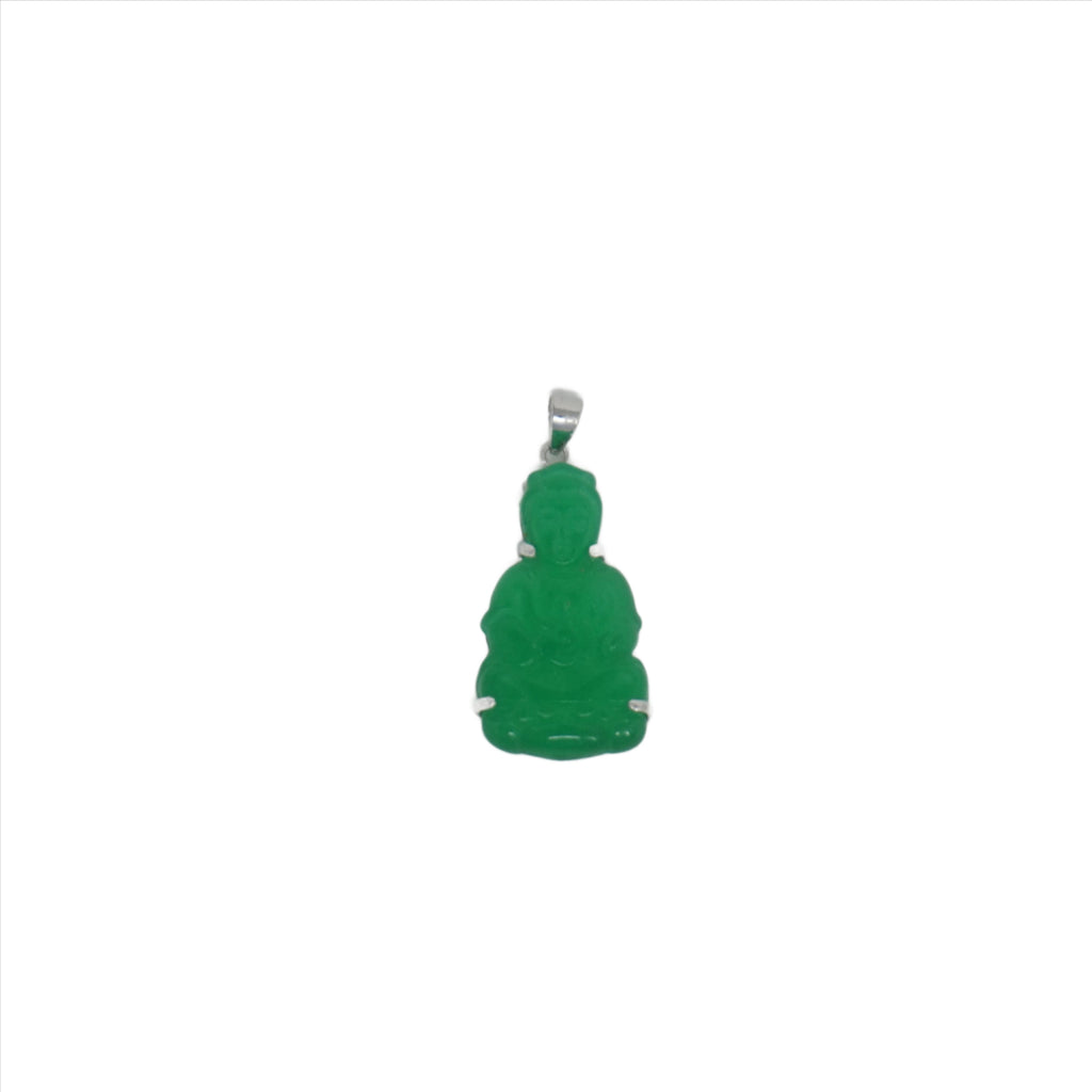 Sterling Silver GuanYin Pendant (Pronged)